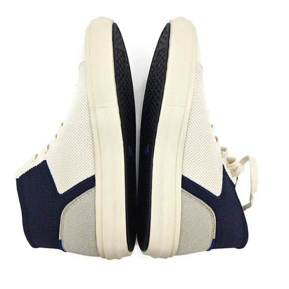New Rothy's High Tops Mens 9 Hudson Rothys Shoes Off White Navy Blue - Picture 5 of 9
